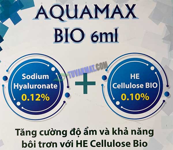 Aquamax Bio 6ml tăng cường độ ẩm và khả năng bôi trơn với HE Cellulose Bio
