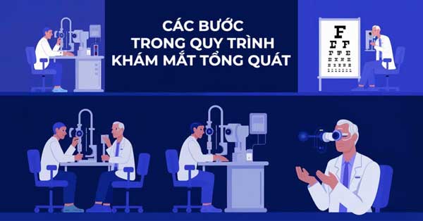 Các bước trong quy trình khám mắt định kỳ