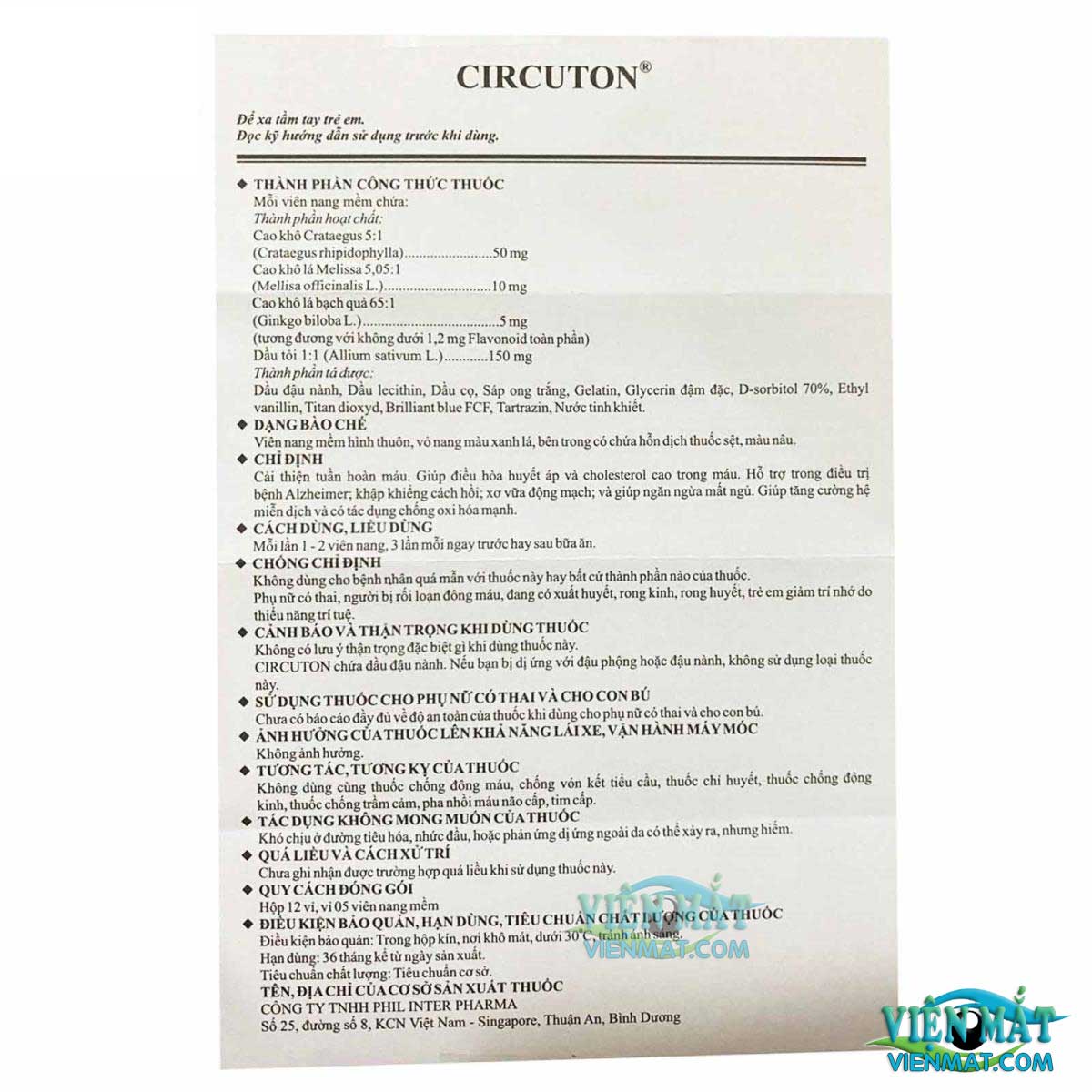 Thuốc Circuton của Phil Inter Pharma Thuốc Circuton của Phil Inter Pharma