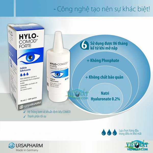 Thuốc nhỏ mắt Hylo Comod Forte Hylo Comod Forte