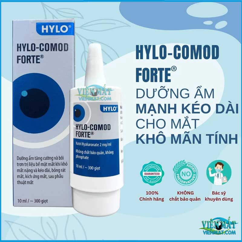 Thuốc nhỏ mắt Hylo Comod Forte – Giải pháp hiệu quả cho hội chứng khô mắt