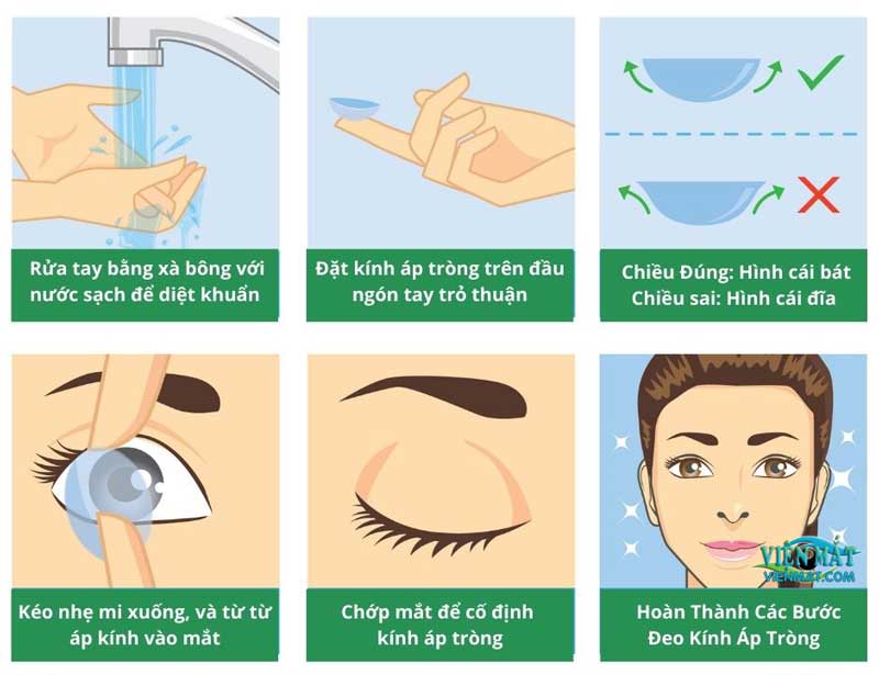Các bước vệ sinh kính áp tròng đúng cách