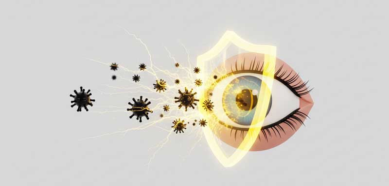 Vitamin E hoạt động như một tấm khiên chống oxy hóa, bảo vệ mắt khỏi gốc tự do
